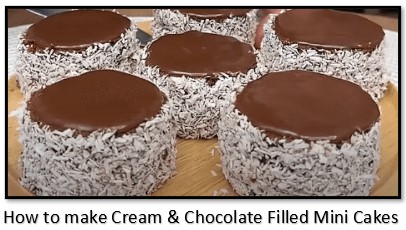 How to make Cream & Chocolate Filled Mini Cakes